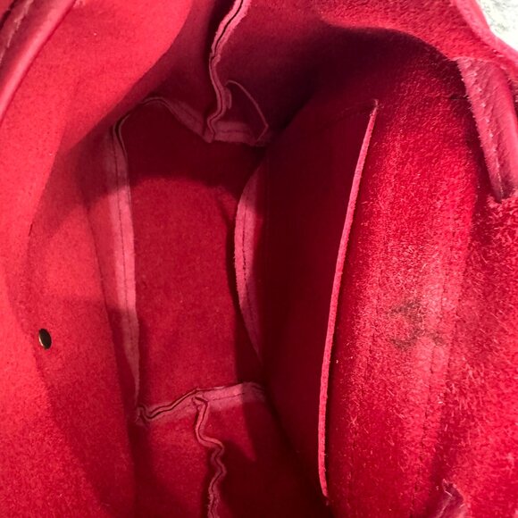 Portland Leather Goods Bucket Backpack Chili Red Excellent Condition main image 5